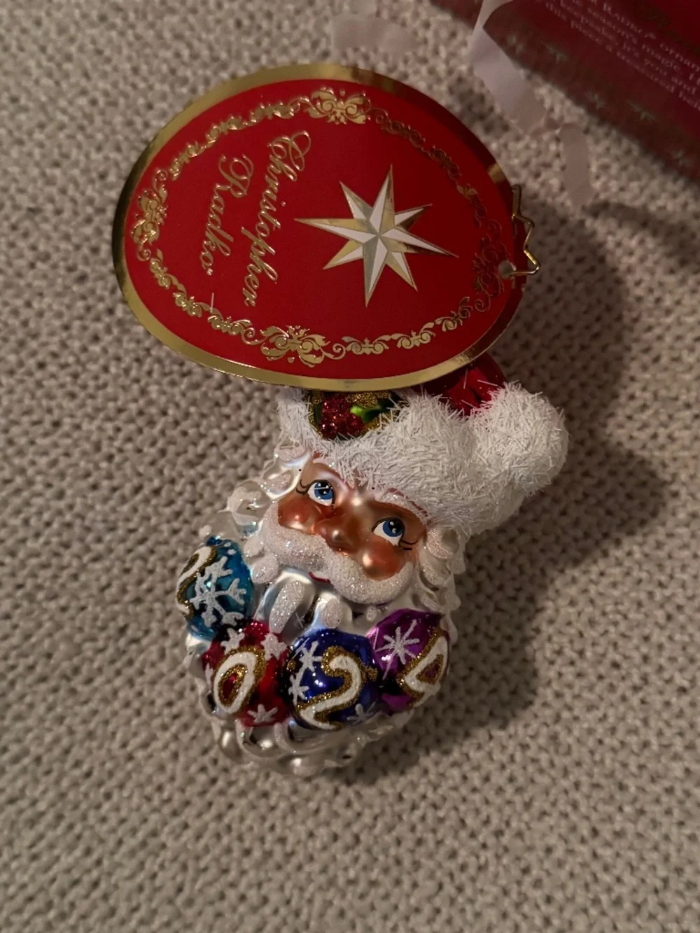 Christopher Radko 2024 Ho Ho Happy Year Gem Christmas Ornament